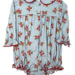 Merry & Bright Smocked L/S Bubble Girls Play Dresses Banana Split