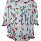 Merry & Bright Smocked L/S Bubble Girls Play Dresses Banana Split