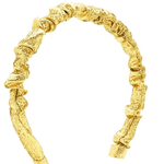Metallic Ruffle Headband - Gold Kids Hair Accessories Wee Ones