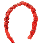 Metallic Ruffle Headband - Red Kids Hair Accessories Wee Ones