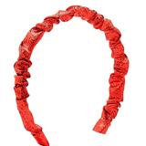 Metallic Ruffle Headband - Red Kids Hair Accessories Wee Ones