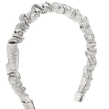 Metallic Ruffle Headband - Silver Kids Hair Accessories Wee Ones