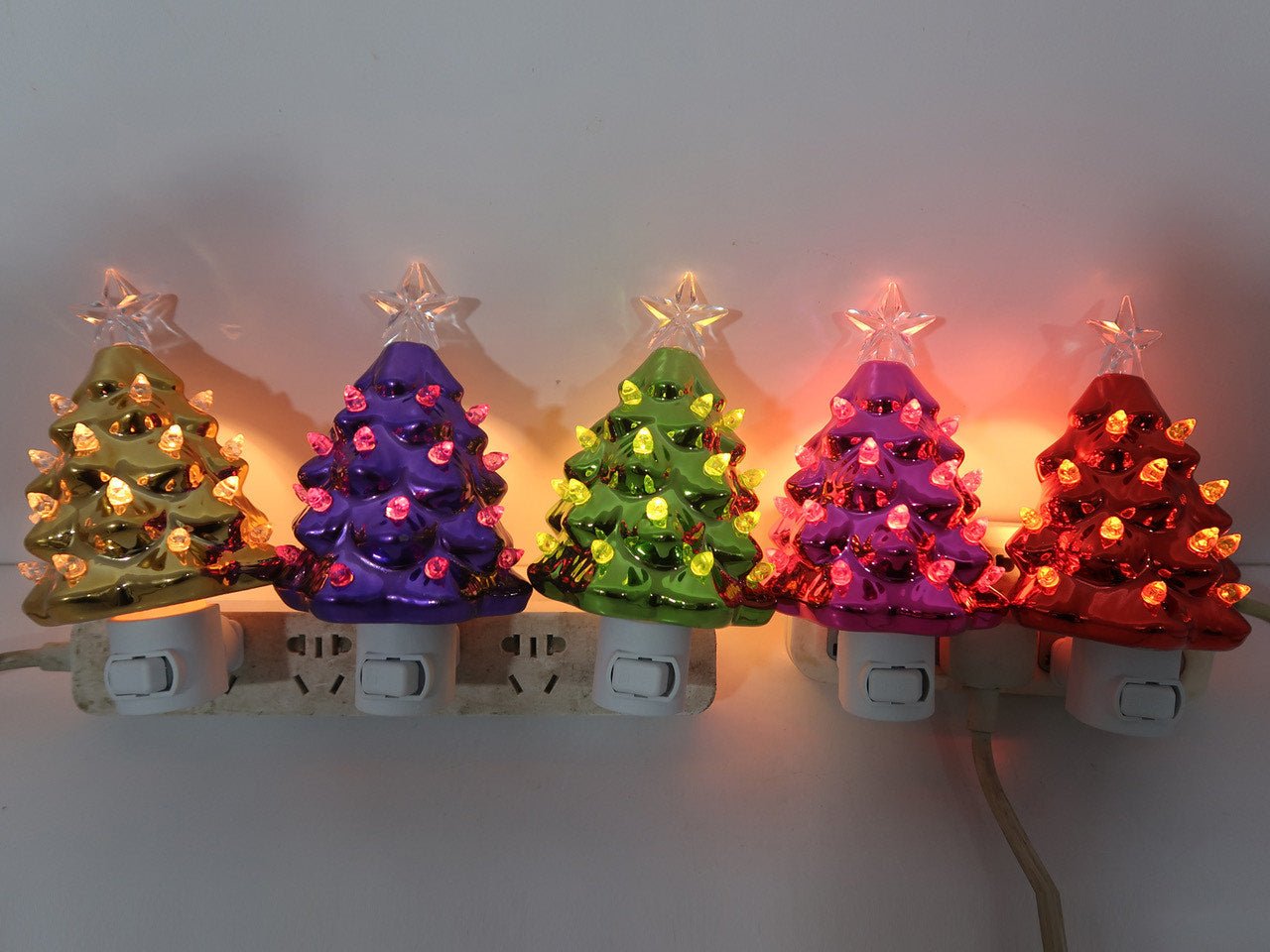 Metallic Tree Night Light - Assorted Seasonal One Hundred 80 Degrees