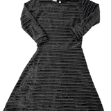 Metallic Velvet Circle Dress - Black & Silver - Sugar Babies Children's Boutique/Meg's Shoppe