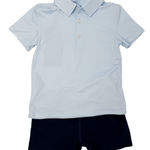 Micro Lt. Blue/White Polo Boys Shirts + Polos Meripex