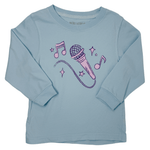 Microphone L/S Shirt - Lt. Blue Girls Tops + Tees Mustard & Ketchup