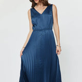 Midnight Melody Pleated Midi Dress - Sugar Babies Children's Boutique/Meg's Shoppe