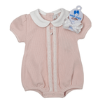 Milan Special Knit Bubble - Pink Girls Bubbles + Rompers MIOCOTTON