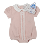 Milan Special Knit Bubble - Pink Girls Bubbles + Rompers MIOCOTTON