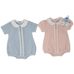 Milan Special Knit Bubble - Pink Girls Bubbles + Rompers MIOCOTTON