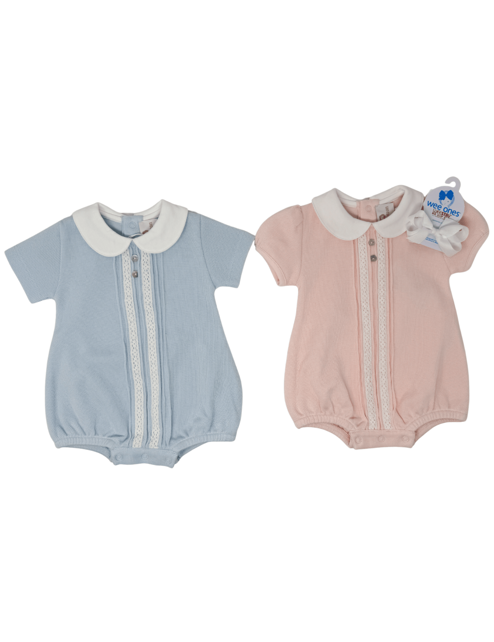 Milan Special Knit Bubble - Pink Girls Bubbles + Rompers MIOCOTTON