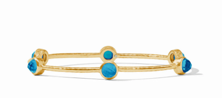 Milano Luxe Bangle - Iridescent London Blue - Large Bracelets Julie Vos