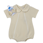Milen Special Knit Bubble - Pearl Girls Bubbles + Rompers MIOCOTTON