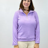 Mindy 1/4 Zip - Lilac Tops Duffield Lane