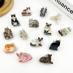 Mini Cat Hair Claw Clip - Black/White Hair Accessories TheDivaSoap