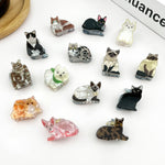 Mini Cat Hair Claw Clip - Black/White Hair Accessories TheDivaSoap