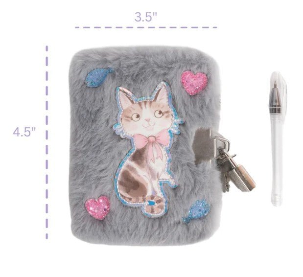 Mini Furry Journal w/ Lock & Pen - Sugar Babies Children's Boutique/Meg's Shoppe