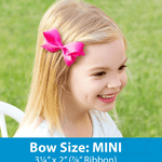 Mini Grosgrain Scallop Edge Bow - Light Yellow Kids Hair Accessories Wee Ones