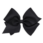 Mini King Grosgrain Bow - Black Kids Hair Accessories Wee Ones