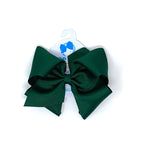 Mini King Grosgrain Bow - Forest Green Kids Hair Accessories Wee Ones