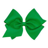 Mini King Grosgrain Bow - Green Kids Hair Accessories Wee Ones