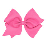 Mini King Grosgrain Bow - Hot Pink Kids Hair Accessories Wee Ones