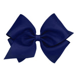 Mini King Grosgrain Bow - Light Navy Kids Hair Accessories Wee Ones