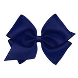 Mini King Grosgrain Bow - Light Navy Kids Hair Accessories Wee Ones