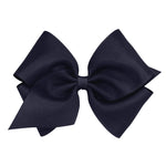 Mini King Grosgrain Bow - Navy Kids Hair Accessories Wee Ones