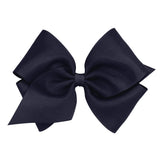 Mini King Grosgrain Bow - Navy Kids Hair Accessories Wee Ones