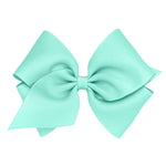 Mini King Grosgrain Bow - New Aqua Kids Hair Accessories Wee Ones