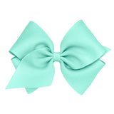 Mini King Grosgrain Bow - New Aqua Kids Hair Accessories Wee Ones