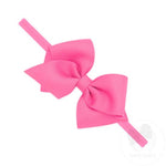 Mini King Grosgrain Bow on Band - Hot Pink Kids Hair Accessories Wee Ones