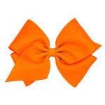 Mini King Grosgrain Bow - Orange Kids Hair Accessories Wee Ones