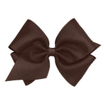 Mini King Grosgrain Bow - Spice Brown Kids Hair Accessories Wee Ones