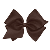 Mini King Grosgrain Bow - Spice Brown Kids Hair Accessories Wee Ones