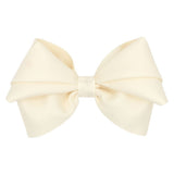 Mini King Pleated Grosgrain Bow - Antique White - Sugar Babies Children's Boutique/Meg's Shoppe