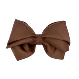 Mini King Pleated Grosgrain Bow - Coffee - Sugar Babies Children's Boutique/Meg's Shoppe
