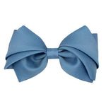 Mini King Pleated Grosgrain Bow - Smoked Blue - Sugar Babies Children's Boutique/Meg's Shoppe