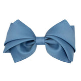 Mini King Pleated Grosgrain Bow - Smoked Blue - Sugar Babies Children's Boutique/Meg's Shoppe