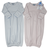 Mini Stripes Gathered Gown - Lt. Blue Baby Sleepwear Magnolia Baby