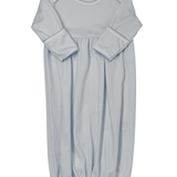 Mini Stripes Gathered Gown - Lt. Blue Baby Sleepwear Magnolia Baby