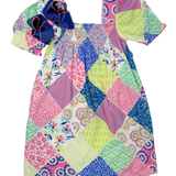 Mix - Up Patch Work Smocked Dress - Sugar Babies Children's Boutique/Meg's Shoppe