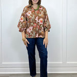 Mocha Meadow Button Top Tops Jodifl