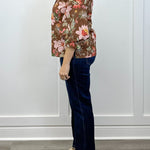 Mocha Meadow Button Top Tops Jodifl