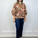 Mocha Meadow Button Top Tops Jodifl