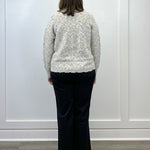 Mock Neck Puff Sleeve High Low Sweater - Cream Sweaters Tribal