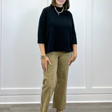 Mock Neck Pull Over Sweater - Black Sweaters FATE