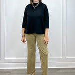 Mock Neck Pull Over Sweater - Black Sweaters FATE