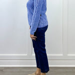 Mock Neck Sweater w/ Special Wash - Ultra Blue Sweaters Tribal
